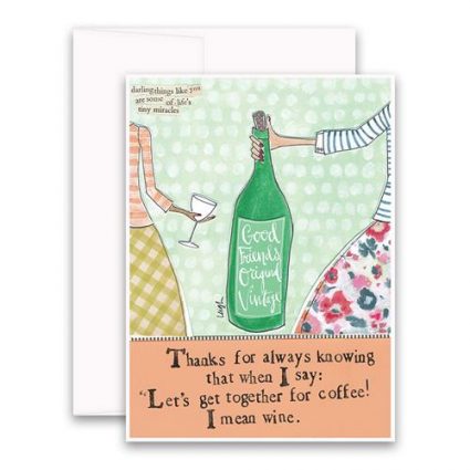 Mean Wine Greeting Card