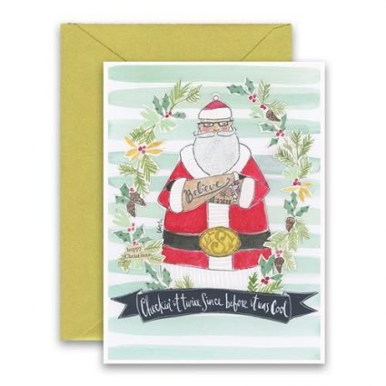Hipster Santa Holiday Card